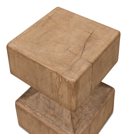 Beam End Stool-Poufs and Stools-Sarreid-LOOMLAN