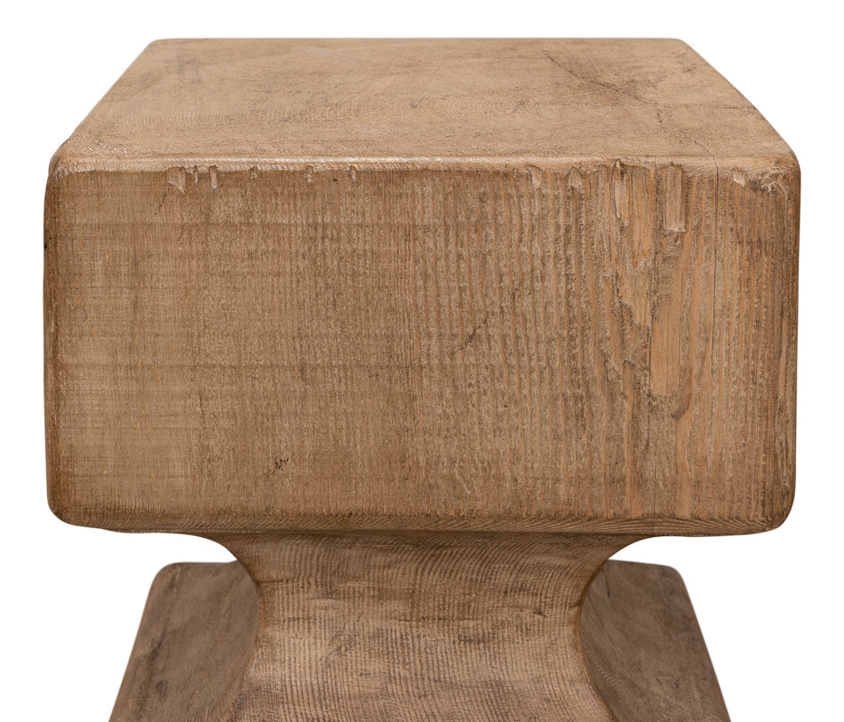 Beam End Stool-Poufs and Stools-Sarreid-LOOMLAN