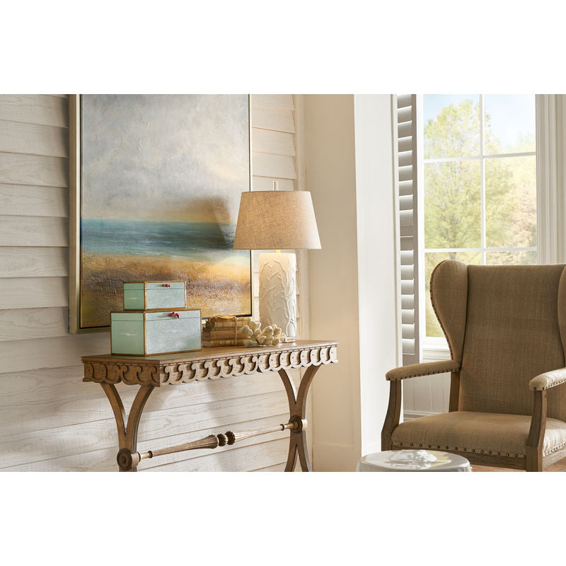 Beaufort White Glazed Ceramic Table Lamp-Table Lamps-Wildwood-LOOMLAN