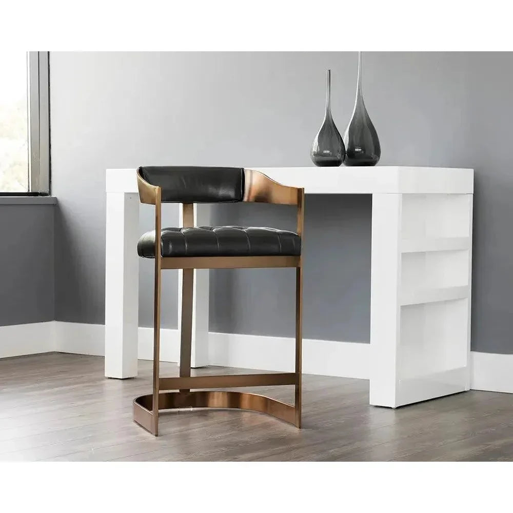 SUNPAN Beaumont Leather Counter Stool