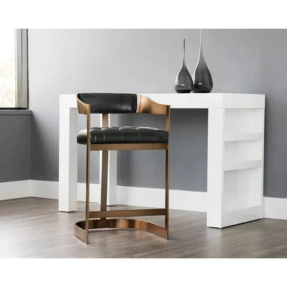 SUNPAN Beaumont Leather Counter Stool