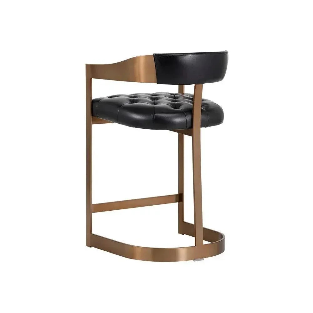 SUNPAN Beaumont Leather Counter Stool