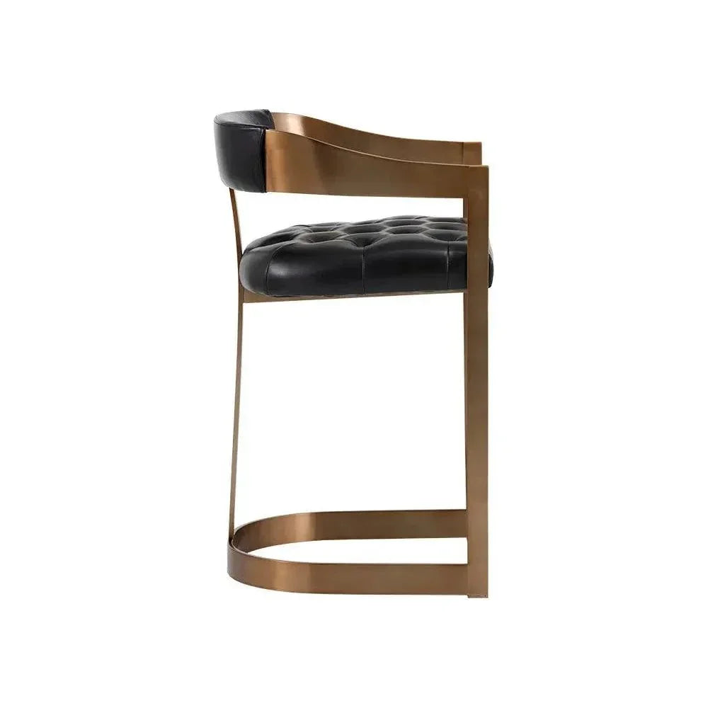 SUNPAN Beaumont Leather Counter Stool