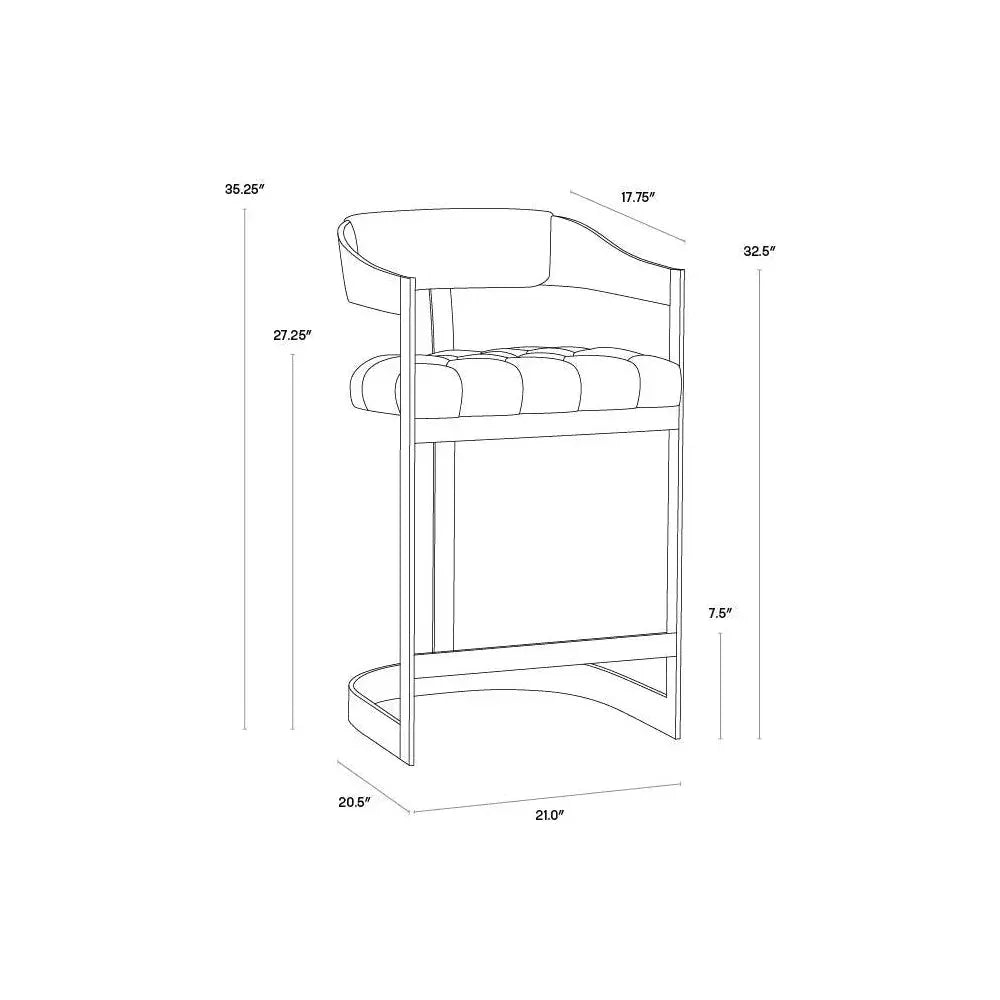 SUNPAN Beaumont Leather Counter Stool