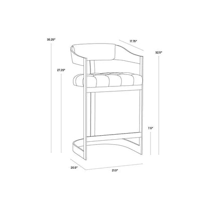 SUNPAN Beaumont Leather Counter Stool