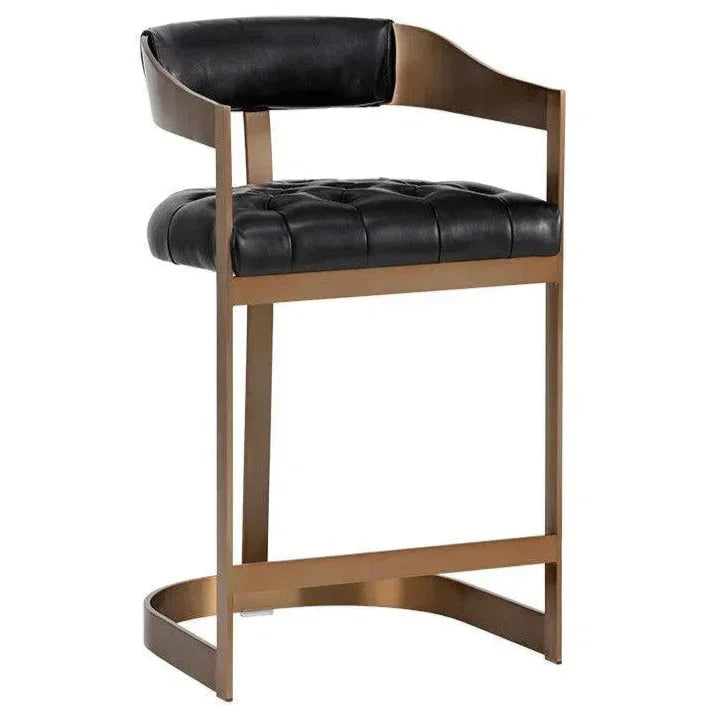 SUNPAN Beaumont Leather Counter Stool