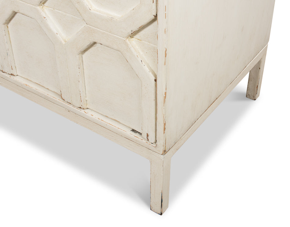 Becket Sideboard Antique White Buffet for Dining Room-Sideboards-Sarreid-LOOMLAN