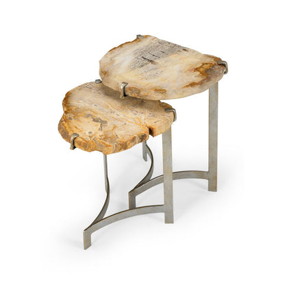 Wildwood Bedrock Petrified Wood Top Nested Table (Set of 2)