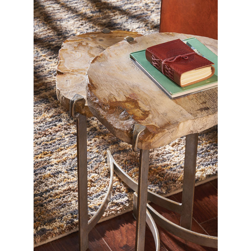 Wildwood Bedrock Petrified Wood Top Nested Table (Set of 2)