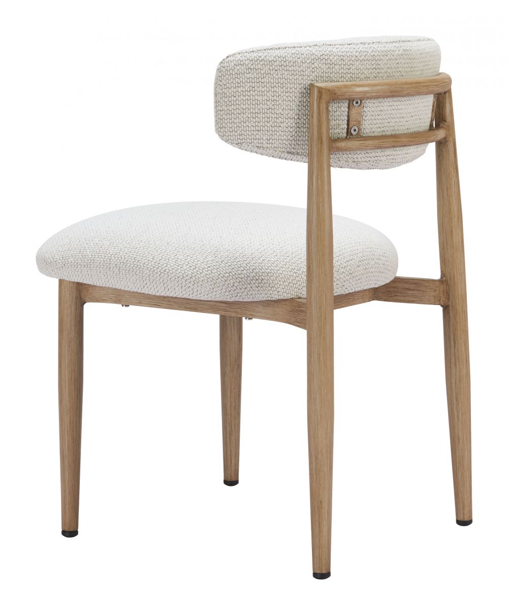 Zuo Modern Bege Olefin Fabric Outdoor Dining Chair