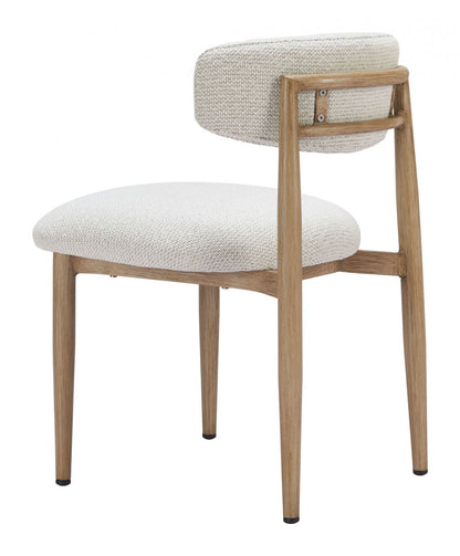 Zuo Modern Bege Olefin Fabric Outdoor Dining Chair