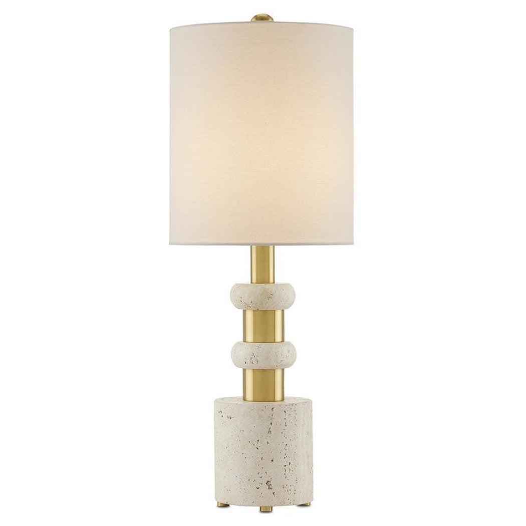 Beige Antique Brass Goletta Table Lamp Table Lamps Sideboards and Things By Currey & Co