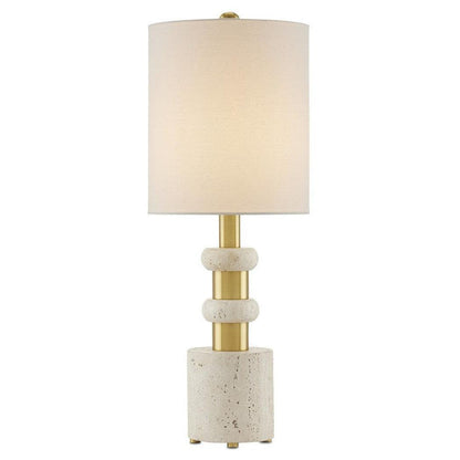 Beige Antique Brass Goletta Table Lamp Table Lamps Sideboards and Things By Currey & Co