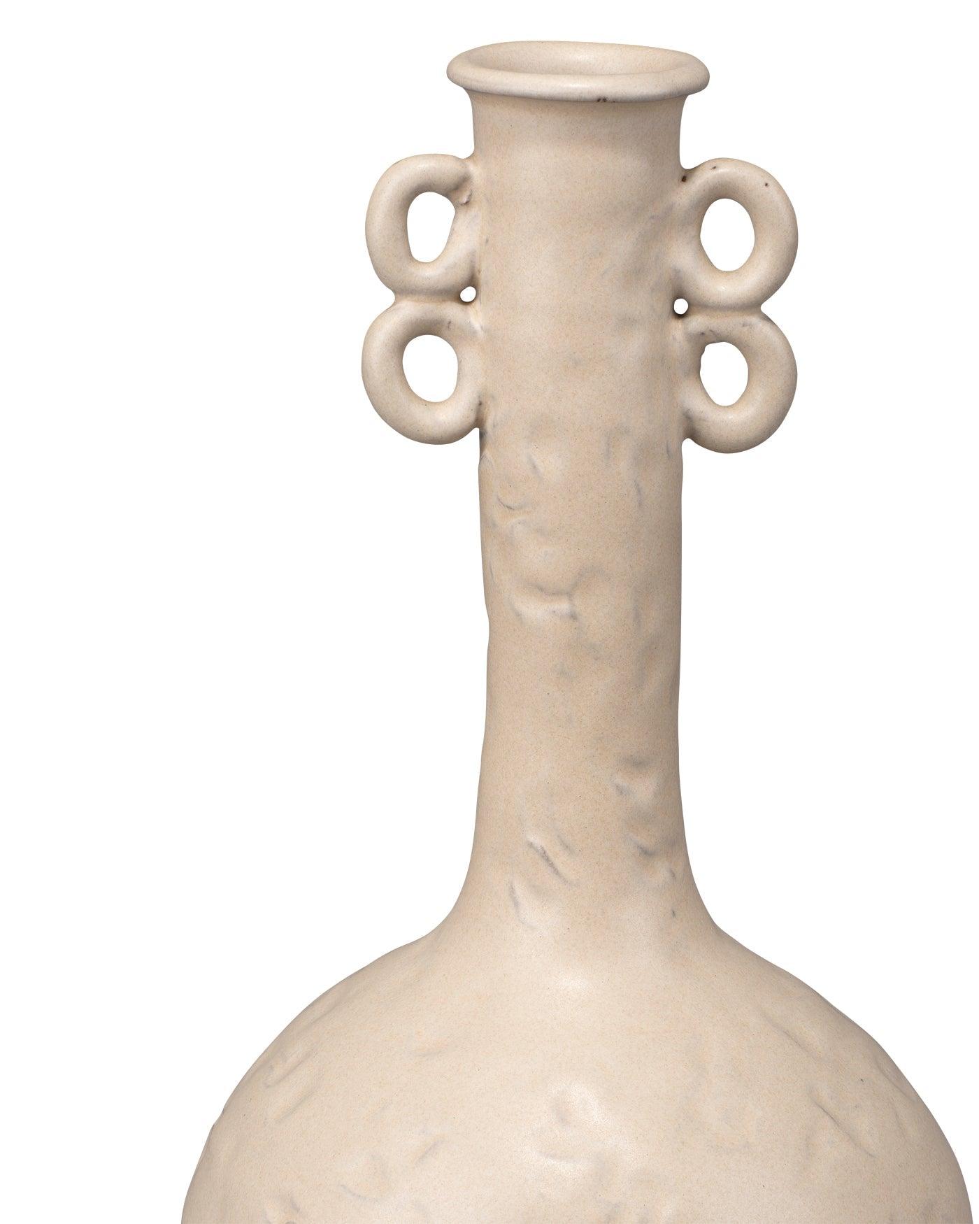 Beige Ceramic Babar Vase - Coastal Decor - Large Vases & Jars Sideboards and Things By Jamie Young