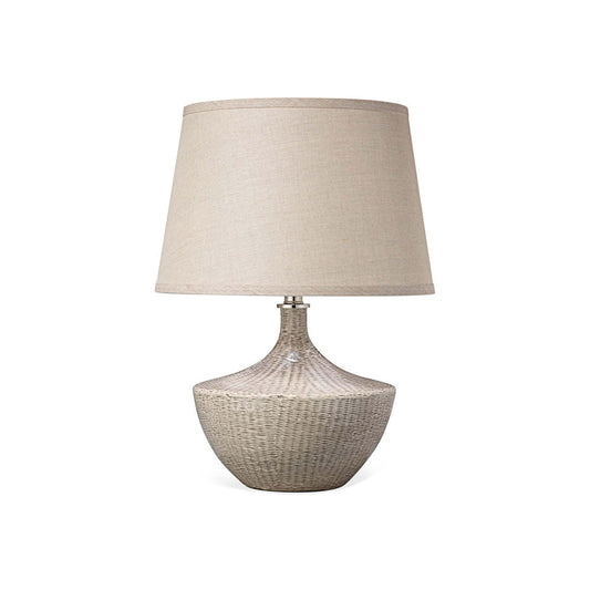 Beige Ceramic Basketweave Table Lamp Table Lamps Sideboards and Things By Jamie Young