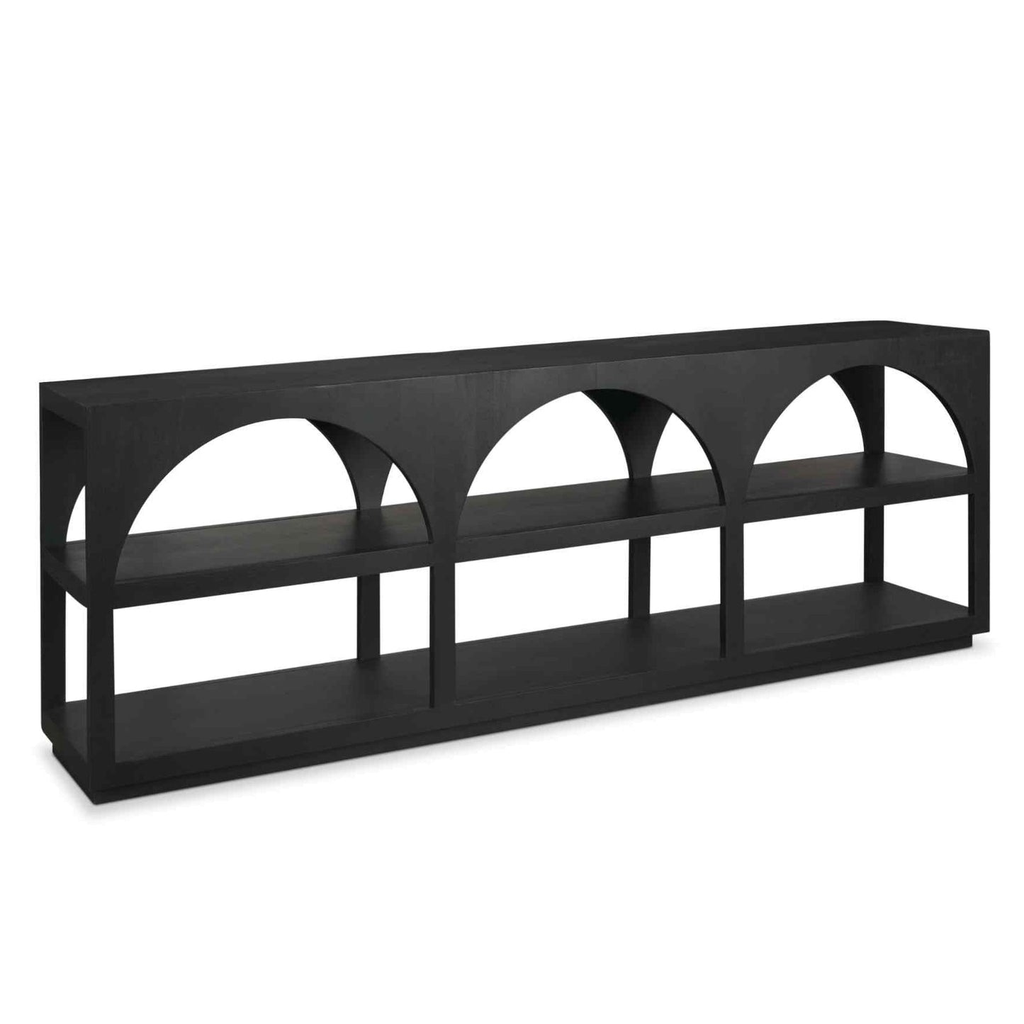 Bela Matte Black Arched Console Table
