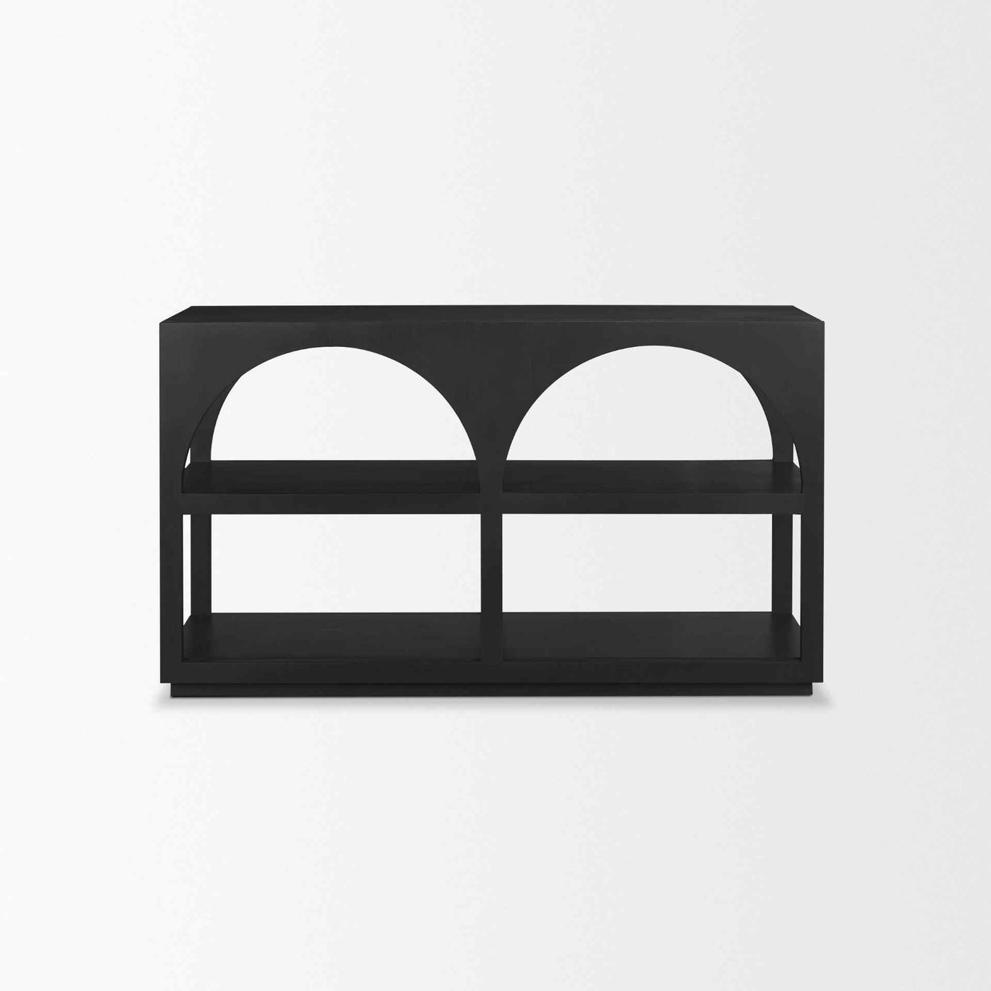 Bela Wooden Matte Black Console Table