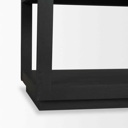 Bela Wooden Matte Black Console Table