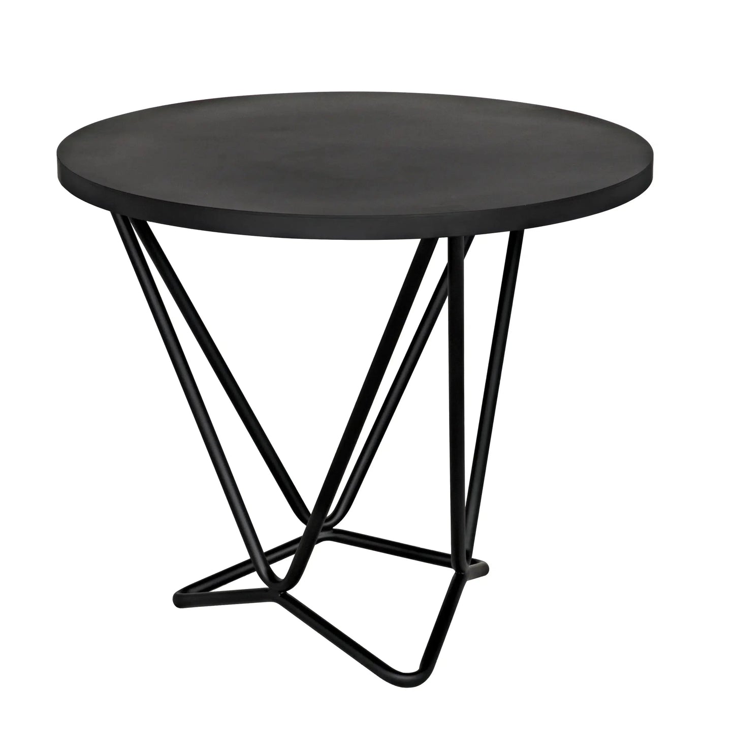 Belem Side Table, Black Steel-Side Tables-Noir-Sideboards and Things