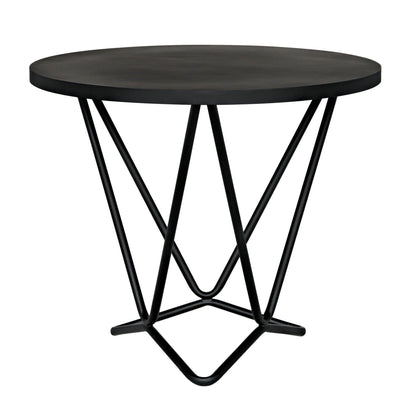 Belem Side Table, Black Steel-Side Tables-Noir-Sideboards and Things