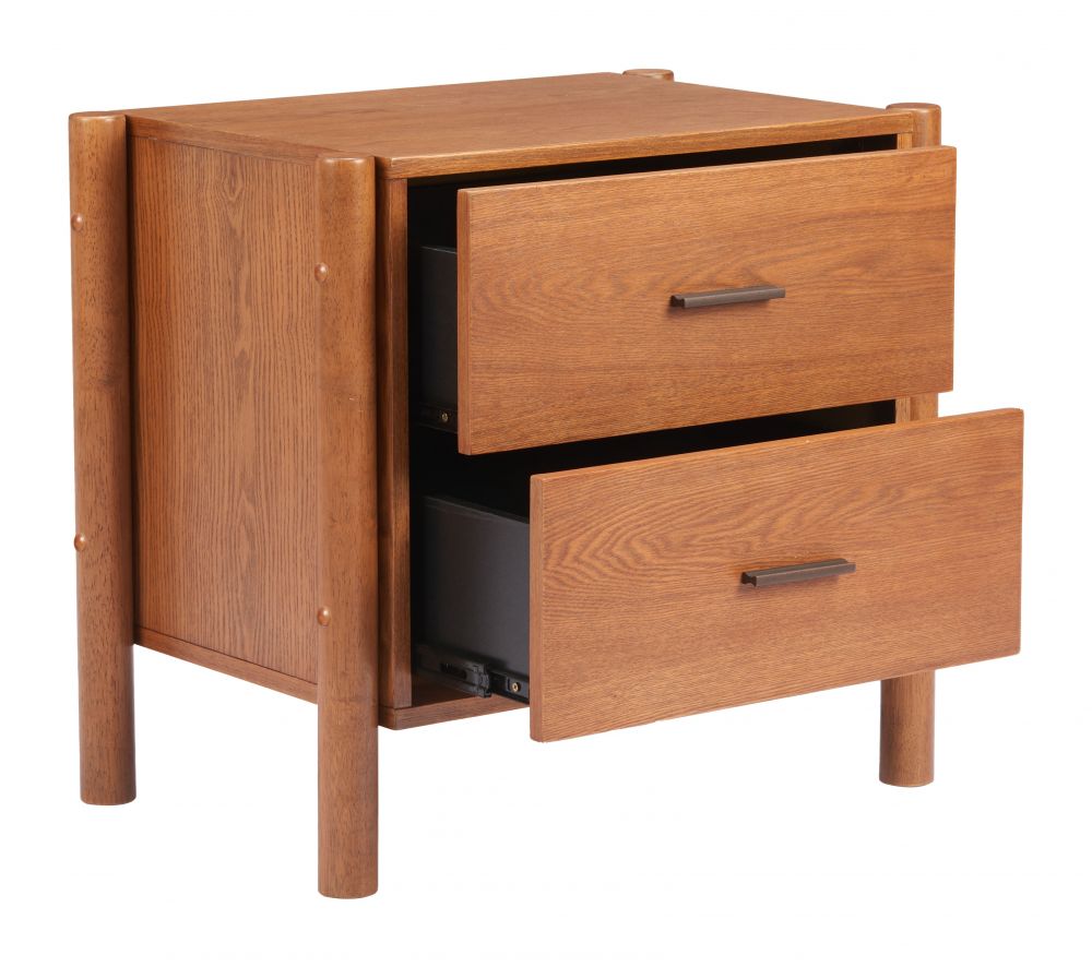 Zuo Modern Beleza Two Drawers Wood Nightstand