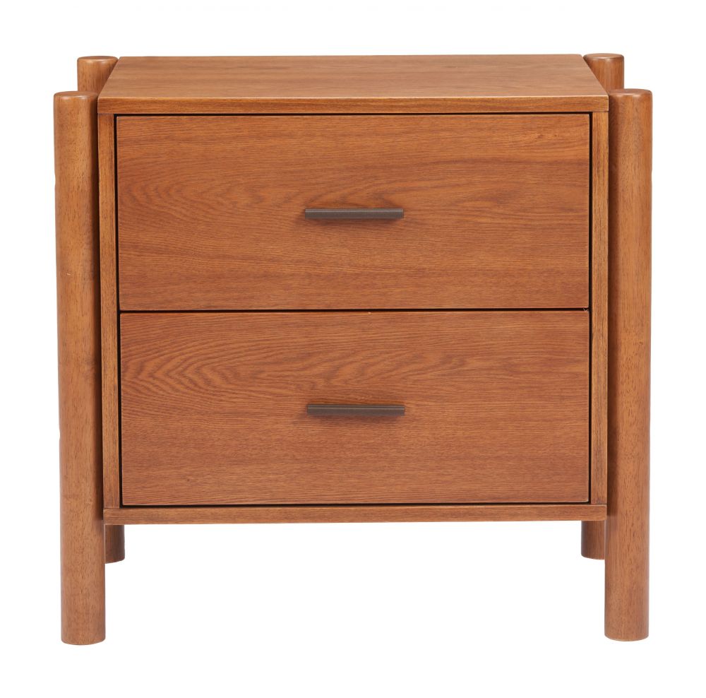 Zuo Modern Beleza Two Drawers Wood Nightstand