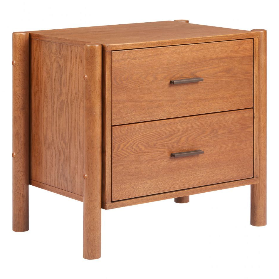 Zuo Modern Beleza Two Drawers Wood Nightstand