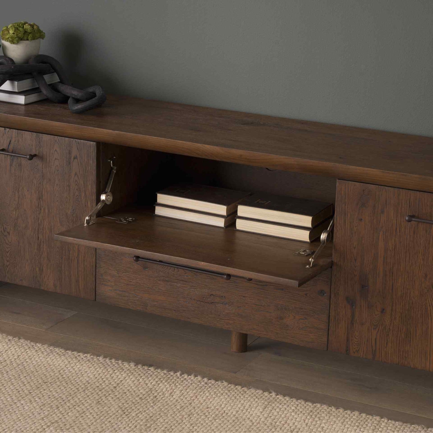 Mercana Belford Four Doors Wooden Media Console