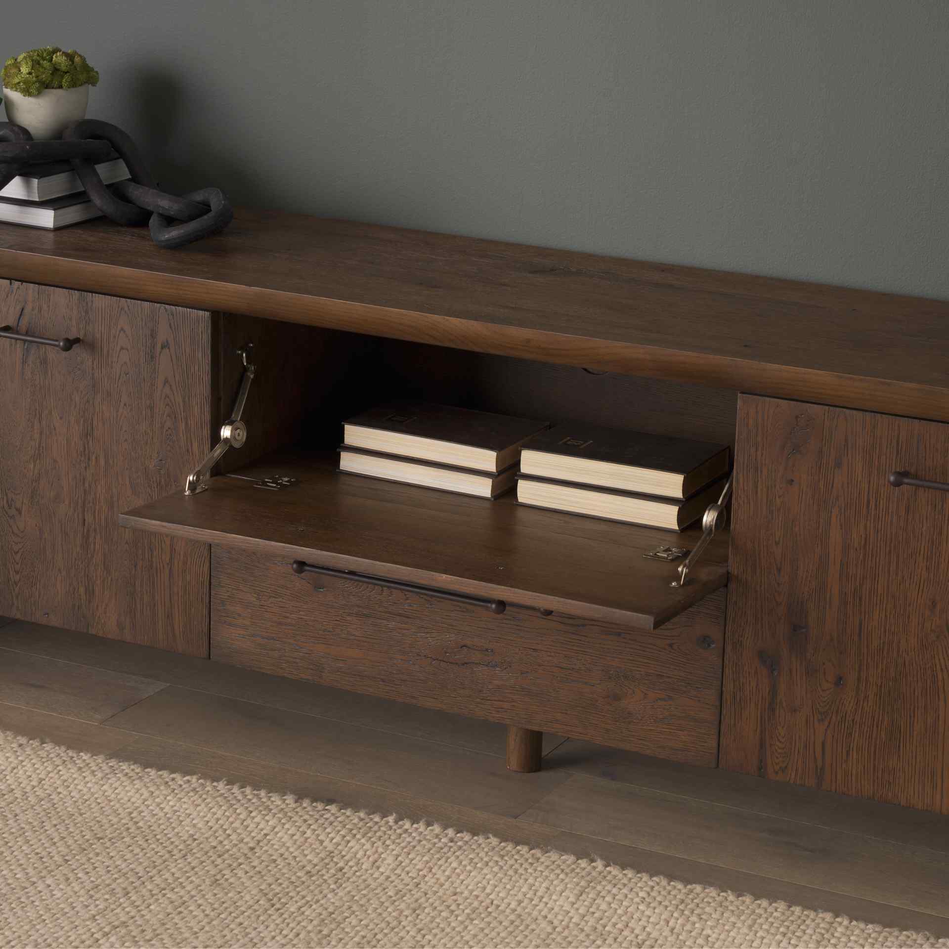 Mercana Belford Four Doors Wooden Media Console
