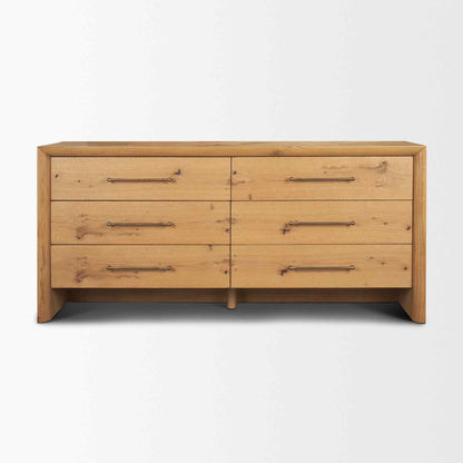Belford Six Drawers Wood Dresser