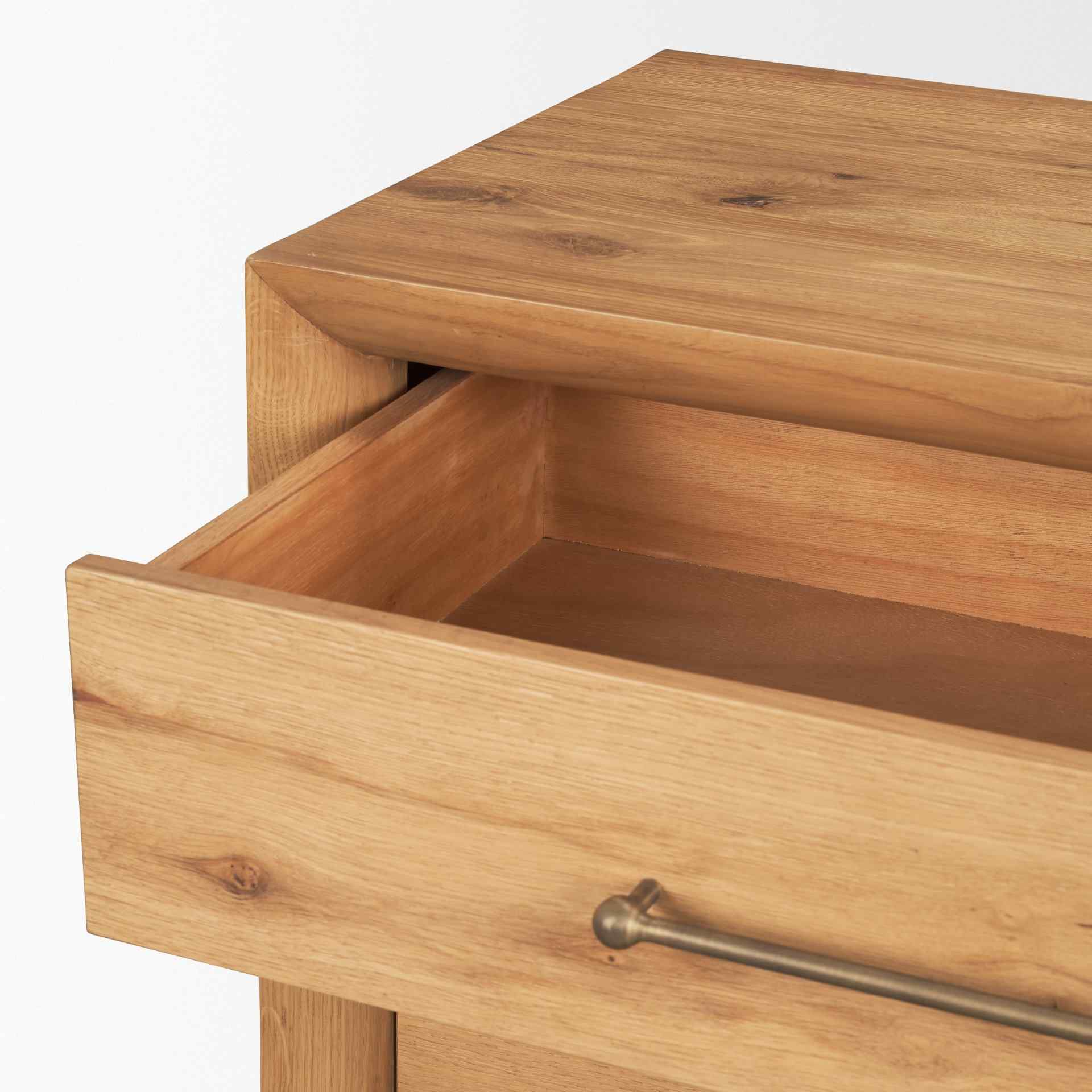 Mercana Belford Three Drawers Wooden Nightstand