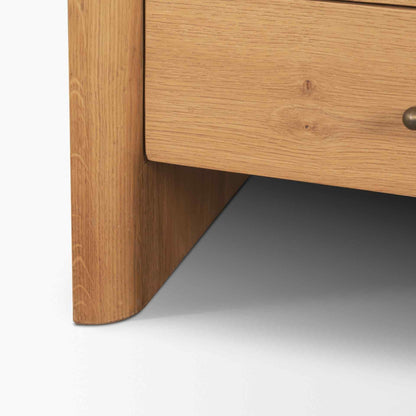 Mercana Belford Three Drawers Wooden Nightstand