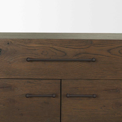 Belford Two Doors Wooden Brown Shelving Unit