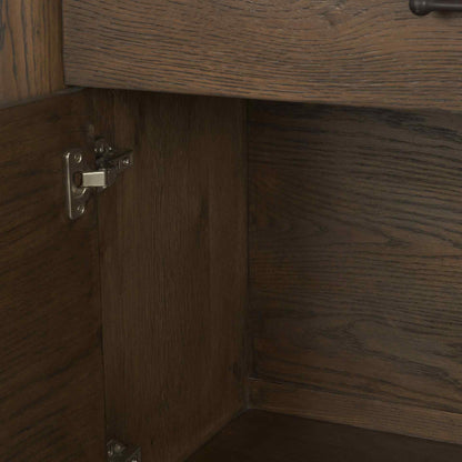 Belford Two Doors Wooden Brown Shelving Unit