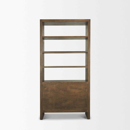 Belford Two Doors Wooden Brown Shelving Unit