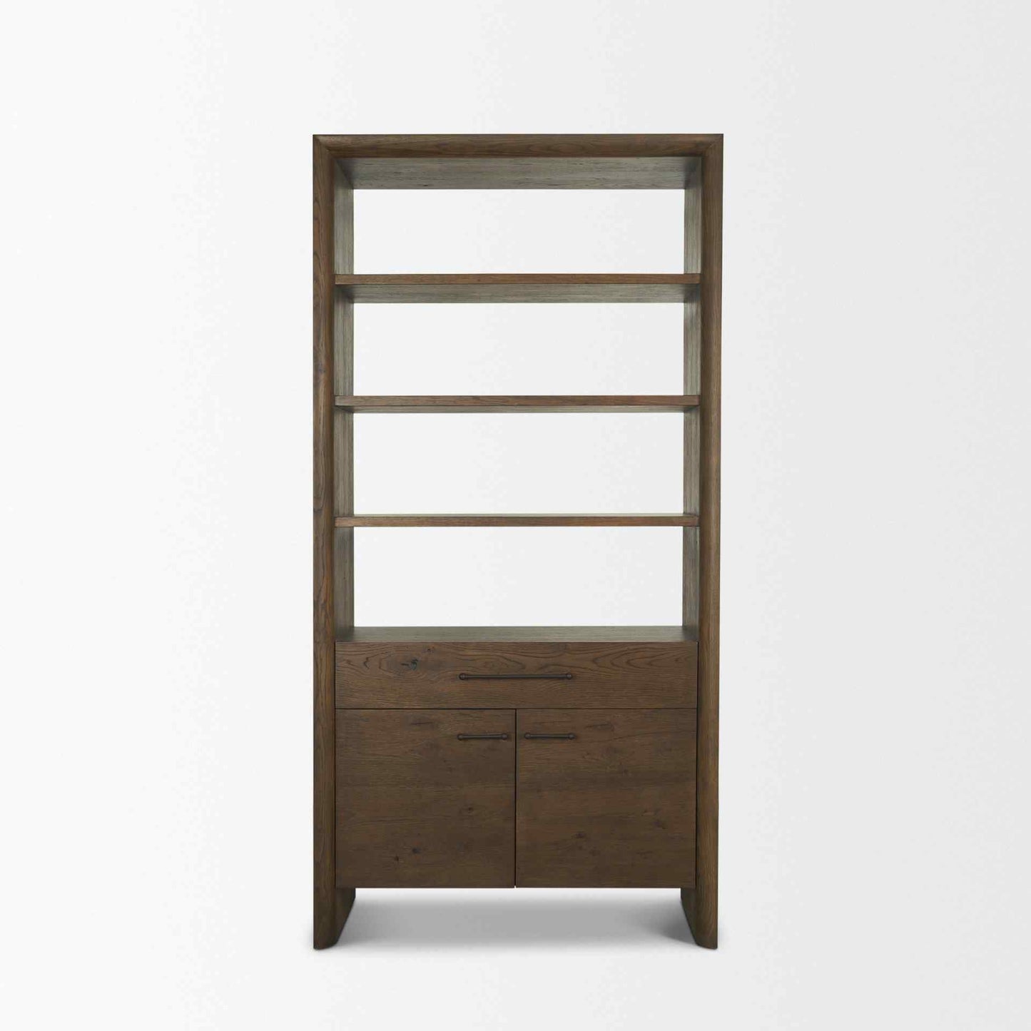 Belford Two Doors Wooden Brown Shelving Unit