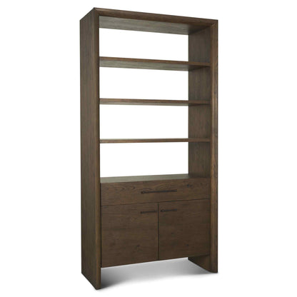 Belford Two Doors Wooden Brown Shelving Unit