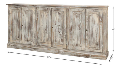 Bellagio Sideboard 96" Grey Oak-Sideboards-Sarreid-LOOMLAN