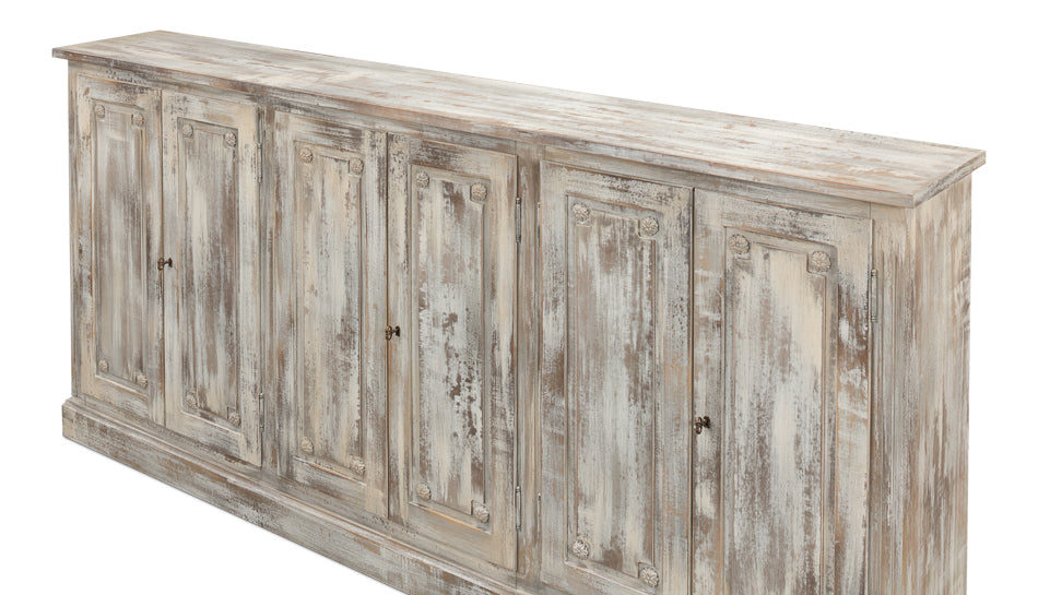 Bellagio Sideboard 96" Grey Oak-Sideboards-Sarreid-LOOMLAN