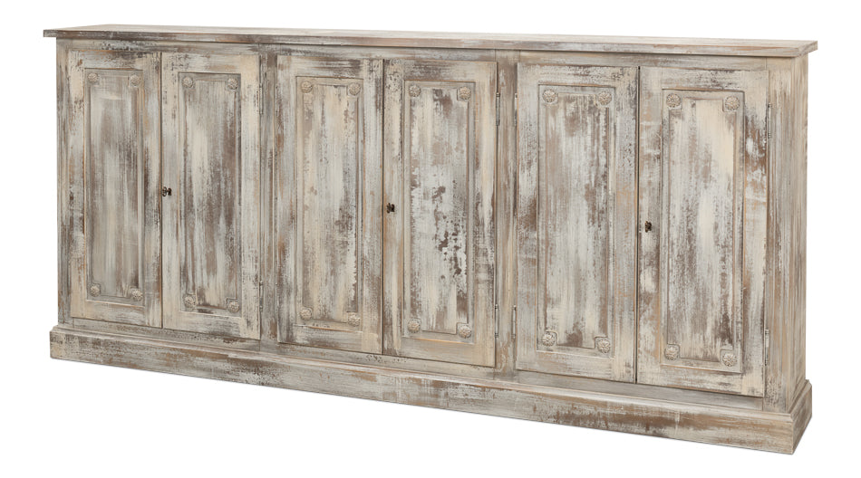 Bellagio Sideboard 96" Grey Oak-Sideboards-Sarreid-LOOMLAN