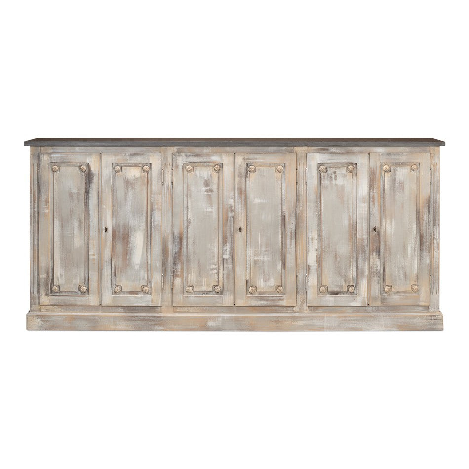 Bellagio Sideboard 96" Grey Oak Stn Grey-Sideboards-Sarreid-LOOMLAN