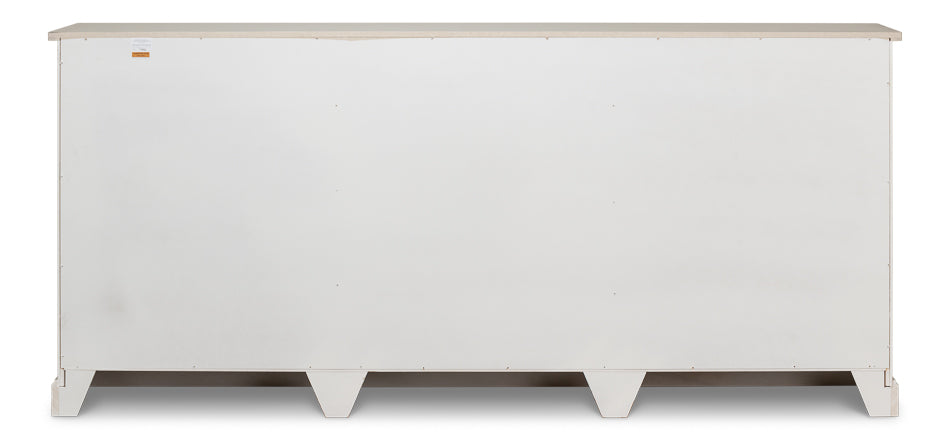 Bellagio Sideboard 96" White Grey-Sideboards-Sarreid-LOOMLAN