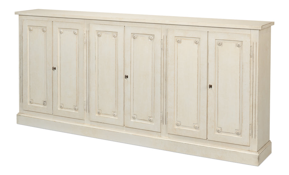 Bellagio Sideboard 96" White White-Sideboards-Sarreid-LOOMLAN