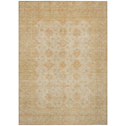 LOOMLAN Rugs Bellandria Brown Washable Indoor-Outdoor Rug