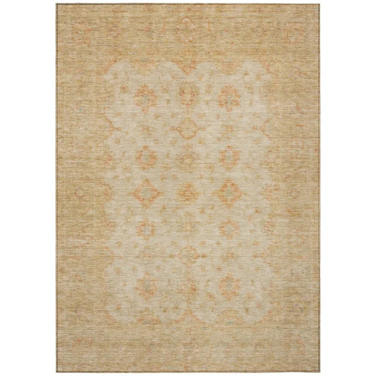 LOOMLAN Rugs Bellandria Brown Washable Indoor-Outdoor Rug