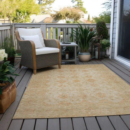 LOOMLAN Rugs Bellandria Brown Washable Indoor-Outdoor Rug