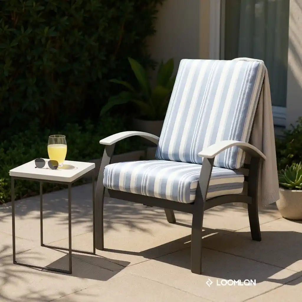 Belle Isle Deep Seat Aluminum Frame Arm Chair