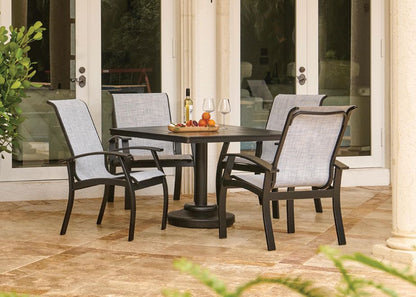 Telescope Belle Isle Sling Square Outdoor Dining Set 5PC