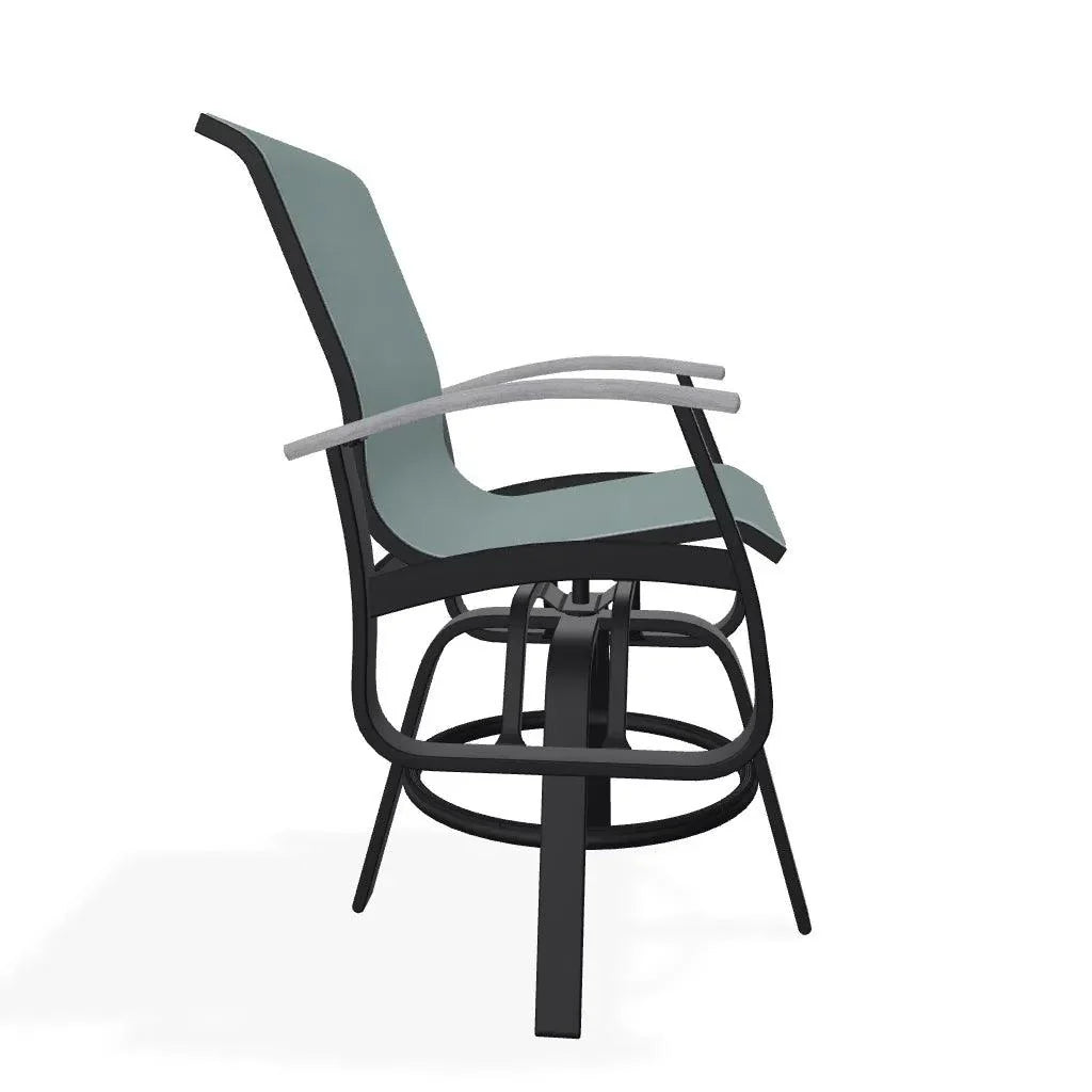 Belle Isle MGP Sling Balcony Height Swivel Arm Chair