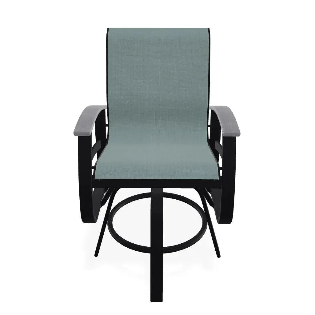 Belle Isle MGP Sling Balcony Height Swivel Arm Chair